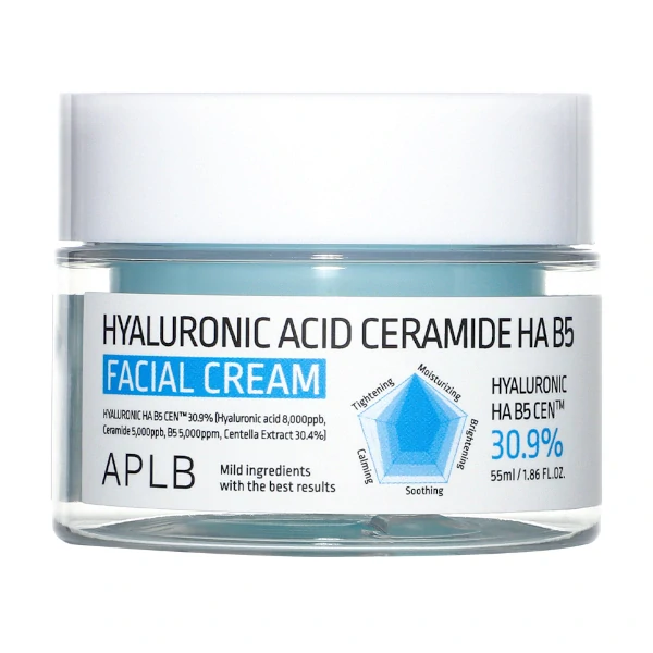 APLB Hyaluronic Acid Ceramide HA B5 Facial Cream - hydratační pleťový krém s kyselinou hyaluronovou a ceramidy, 55ml