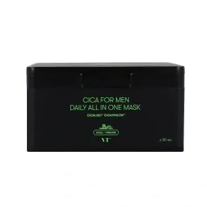 VT COSMETICS Cica For Men Daily All In One Mask - hydratační jednorázové pleťové masky pro muže, 30ks