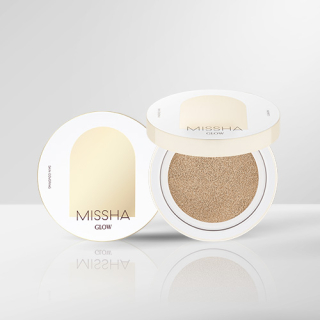 MISSHA Glow Cushion (No.23 Sand) - hydratační cushion make-up pro dokonalé krytí, 14g