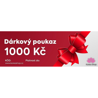 Dárkový poukaz 1000 Kč (červený), 1ks