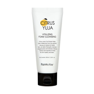 FARM STAY Citrus Yuja Vitalizing Foam Cleansing - rozjasňující čistící pleťová pěna, 180ml