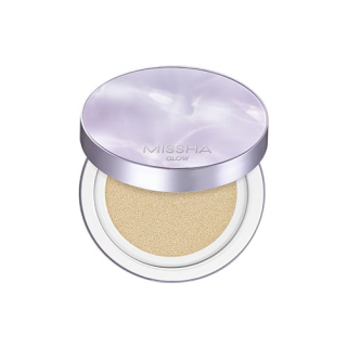 MISSHA Glow Layering Fit Cushion SPF50+/PA++++ ( No. 21 Fair) - rozjasňující cushion make-up pro dokonalé krytí, 14g